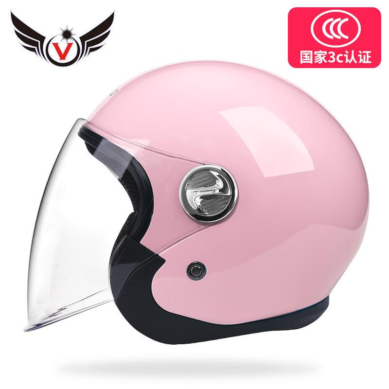 New Electric Vehicle Motorcycle Men's and Women's Helmets Four Seasons Universal 3/4 Helmet Tram Windproof AD Thermal Helmet
