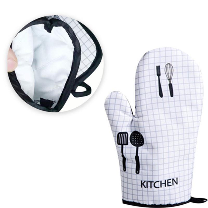 1 Pair Of Baking Insulation Oven  Gloves Kitchen Cooking High Heat Resistance Hot Pads For Microwave