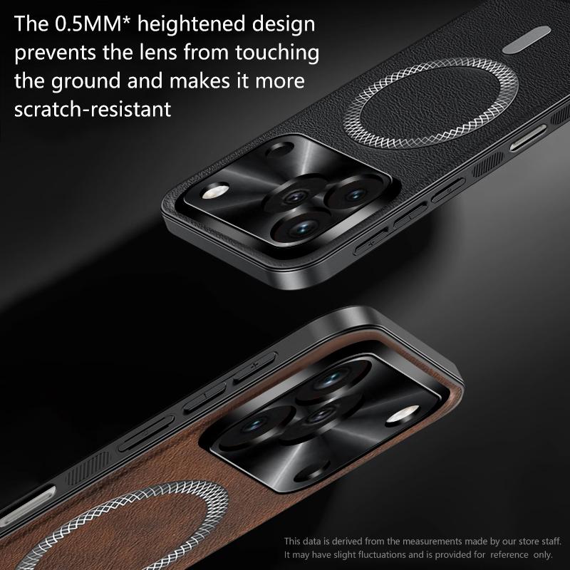 For Honor 600 400 300 200 Pro 300Ultra High End Leather Metal Magnetic Ring Phone Case