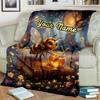 1PC Custom Name Bee Book Honeycomb Flannel Blanket Versatile,all-season Throw Suitable for the Living Room,bedroom,camping,travel,and Gift
