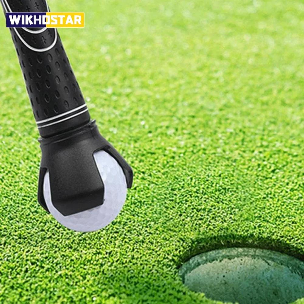 Golf Ball Pick Up Clamp - Rubber Zinc Alloy Practical Golf Training Aids Supplies Accessories Tool