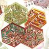 4Pcs DIY 3D House Stickers Kit Adults Kids Reusable Stress-Reducing Miniature Scene Sticker Set DIY Projects Gift