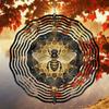 Brave & Beautiful Bee-Themed Wind Chime - Weatherproof 3D Kinetic Art for Garden, Patio, or Outdoor Decor with 360° Rotating Hook - Unique