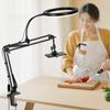 Luce Riempimento LED per Live Streaming con Braccio Flessibile e Supporto per Telefono per Riprese, Registrazioni, Selfie
