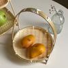 1/2/3 Etagen Handgefertigter Bambus Flecht Aufbewahrungskorb Theken Organizer Korb