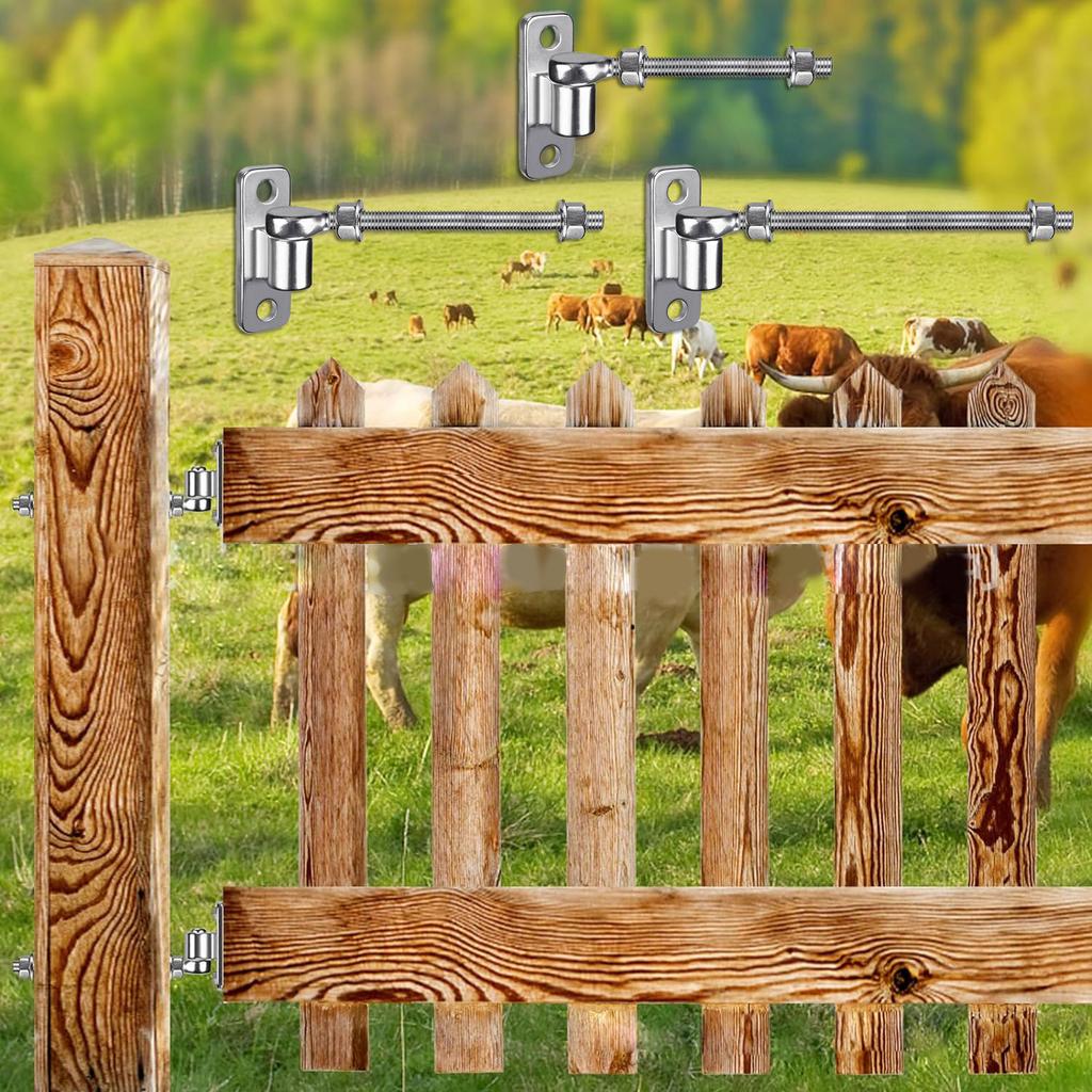 Steel Bolts Door Hinge Easy Install Gate Hinges Adjustable Bolt Hinges Heavy Duty Door Hinges for Various Doors & Gates
