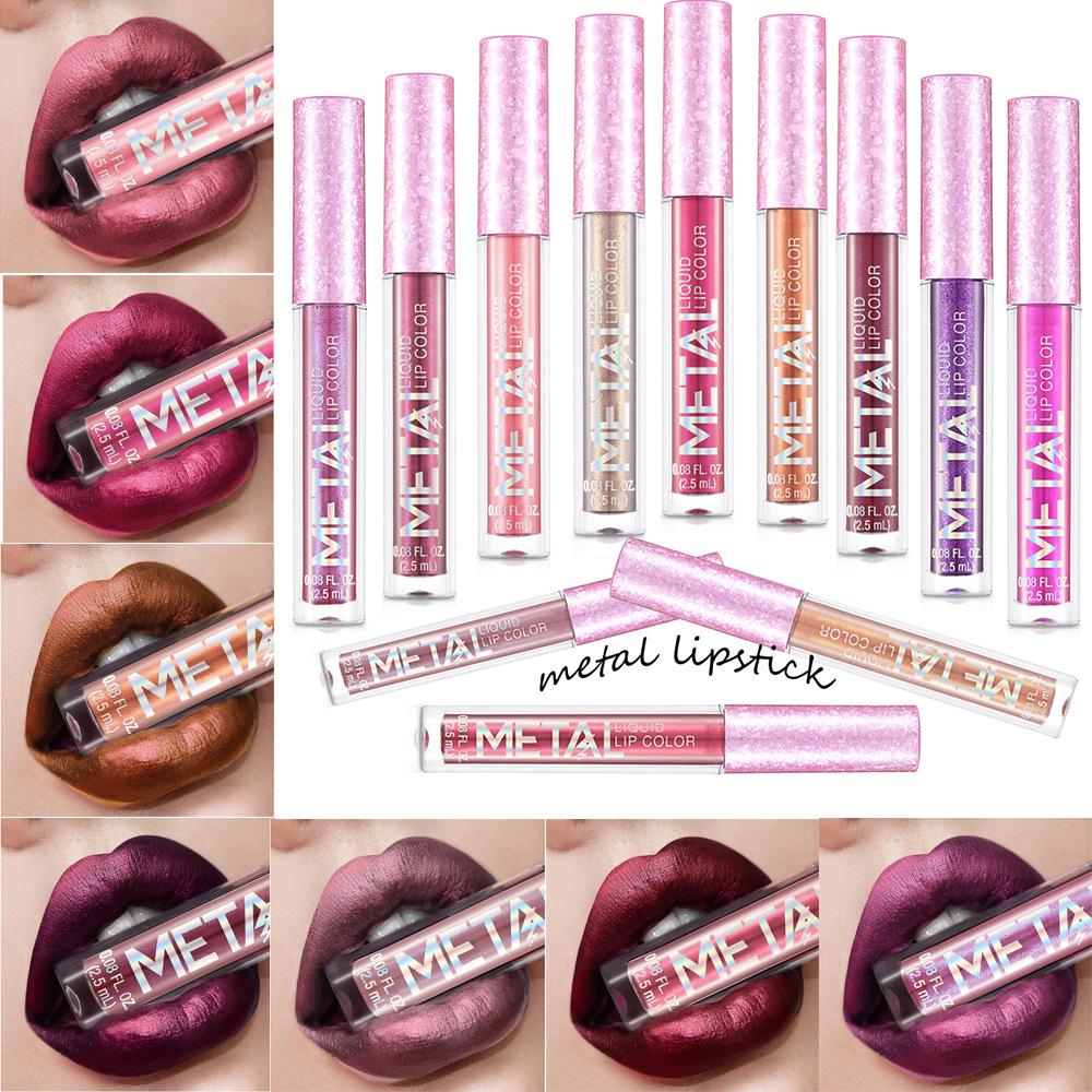 Sexy Long Lasting Matte Liquid Lipstick Waterproof Lip Gloss Sparkling Diamond Pearl Beauty