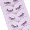 European Half Lash Set: Five Pairs of Dense, Curly, Clear-Stem Half Eye False Eyelashes