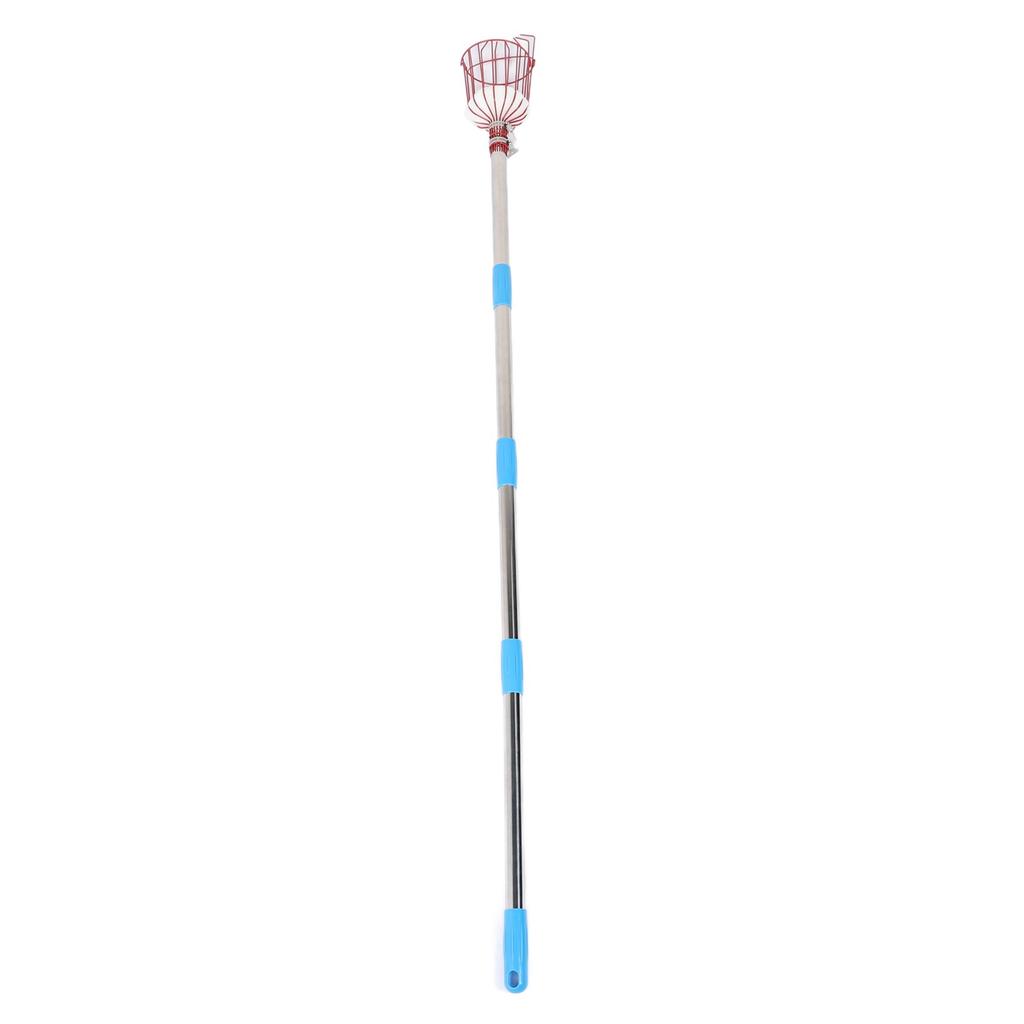 Fruit Picker Tool Multifunctional Stainless Steel Rustproof Orange Fruits Catcher Tree Picker with Pole