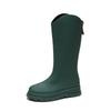 Women's Fashionable Waterproof High-Top Rain Boots: Non-Slip, Plush, Warm, Versatile Outdoor Work Shoes (Korean Style)