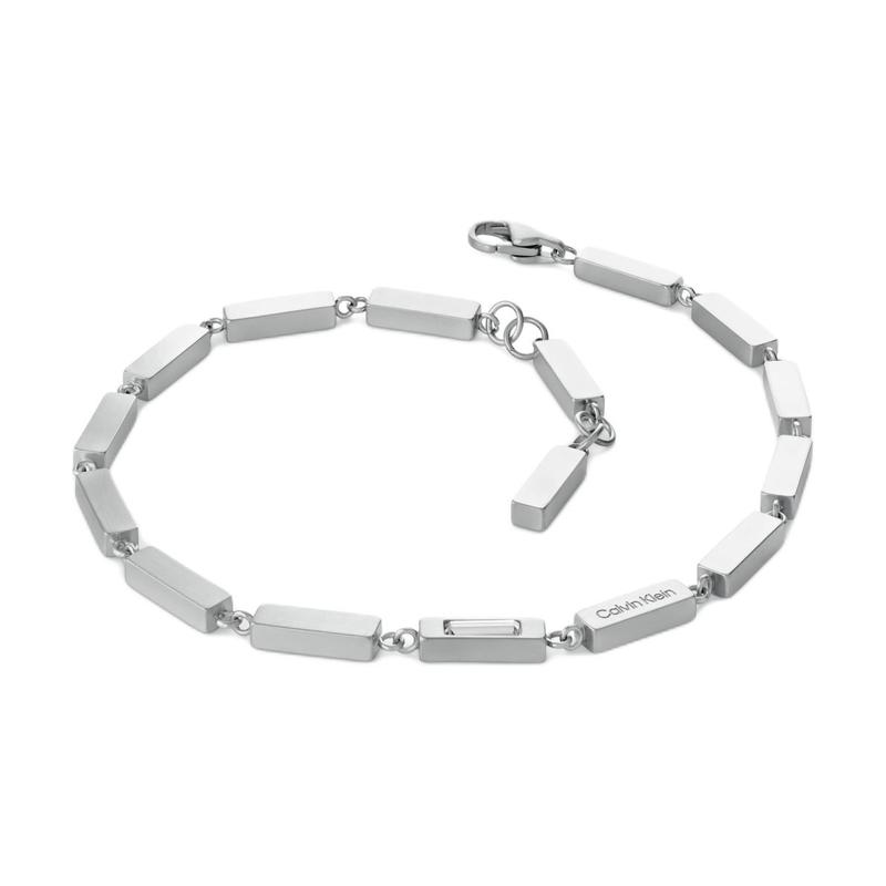 Calvin Klein Rock Sugar Light Luxury Niche Design Artificial Crystal Good Luck Men and Women 35100072-Rock Candy Bracelet Silver F (one Size Fits All)