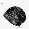 Unisex Paisley Cotton Cuffed Beanie: Spring/Summer Double Layer Stretch for Trendy Street Dance Fashion