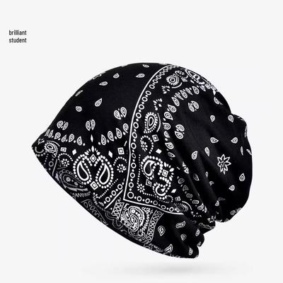 Unisexowa bawełniana czapka beanie z mankietem w paisley: Wiosna/Lato Podwójna Warstwa Stretch dla Modnego Street Dance
