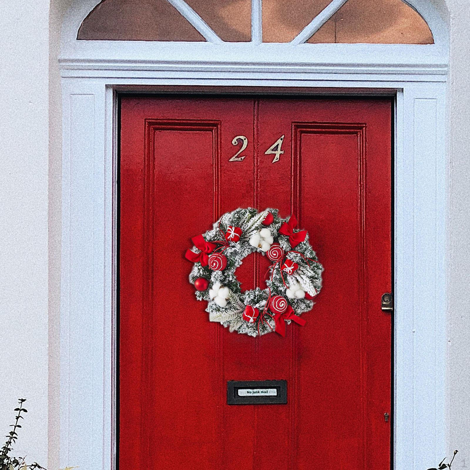 

Искусственный рождественский венок на входную дверь, рождественское крыльцо, праздничный фон, стена, офисная вечеринка 30cm dia