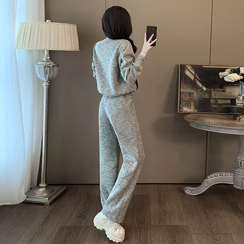 Women Casual Sportswear Set Fashion Loose Fit Two Piece Outfit Spring Autumn Trendy Youthful Slimming