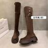 Two Wear Folded Thick-soled Boots for Children, New Thick-heeled Knee Knight Boots In Autumn and Winter 2025, Spring and Autumn