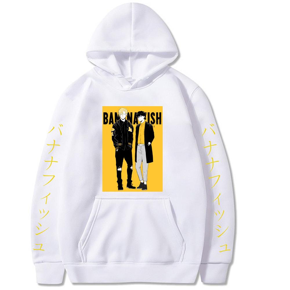 Mikiny Banana Fish Dámské Pánské Mikiny s kapucí s dlouhým rukávem Unisex Cool Streetwear Y2K Streetová móda Pulovr Oblečení