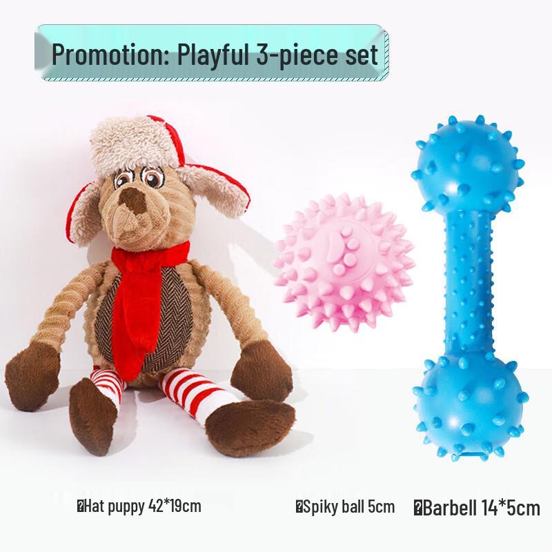 Прочная пищащая жевательная игрушка в виде оленя для собак