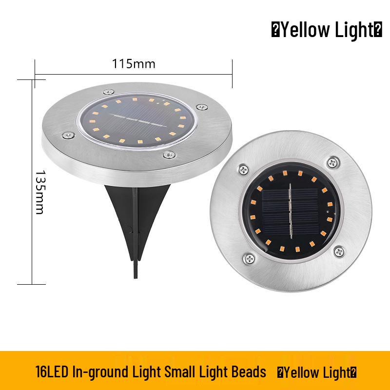 Solar LED Stainless Steel Underground Light for Outdoor Garden, Lawn, Courtyard, Rainproof.
