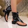 2026 Peep Toe Flat Platform Gladiator Sandals Women NEW Summer Zipper Boots Ladies Casual Shoes Sandales Femmes Sandalias Mujer