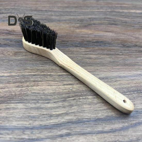 Kletterbürste mit ergonomischem Holzgriff, dicken Wildschweinborsten, tragbares Reinigungswerkzeug für die Kletter- und Boulderbürste im Innen- und Außenbereich