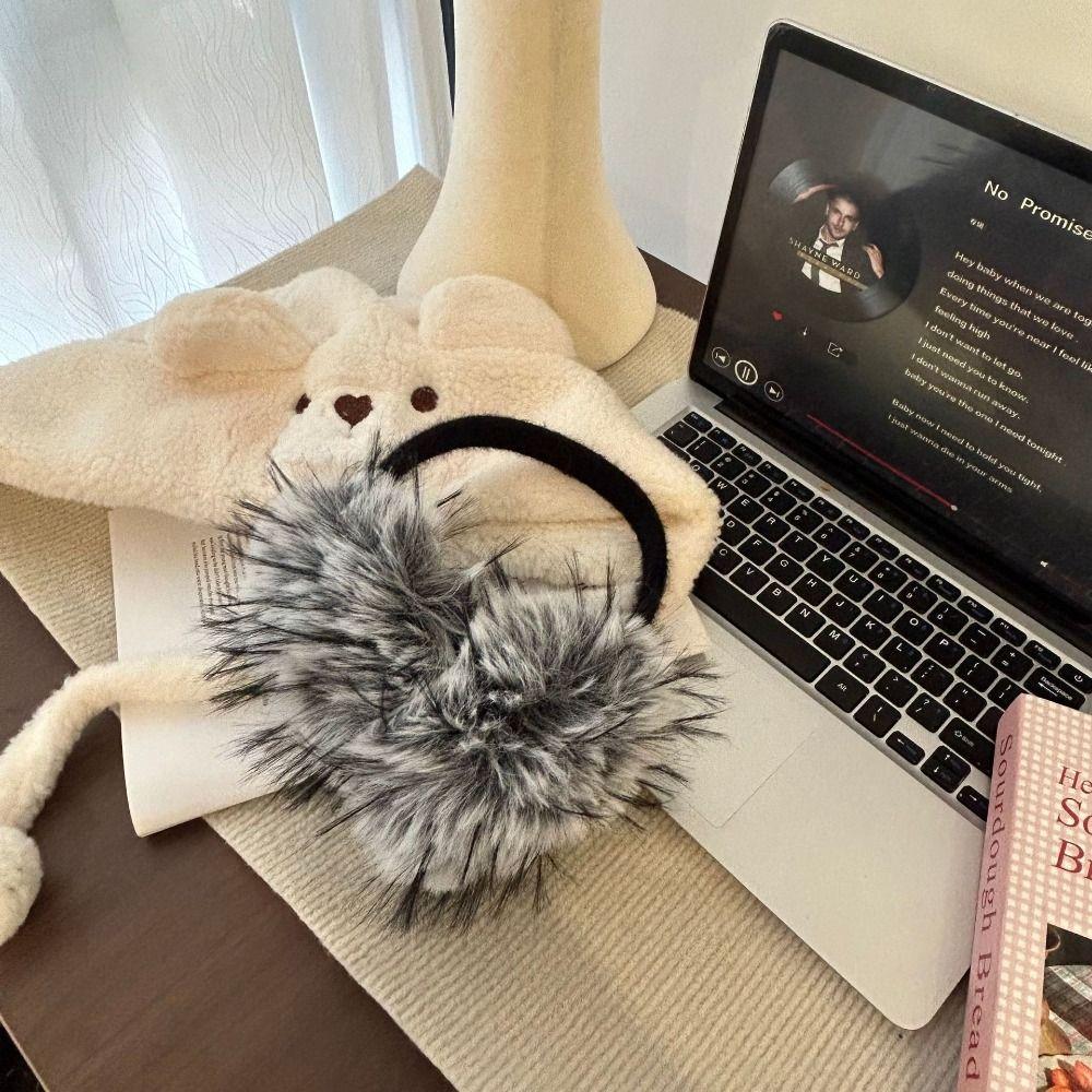 Solid Color Imitation Fur Plush Earmuffs Folding Foldable Ear Cover Fashion Ear Mask  Riding