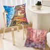 Paris Eiffel Tower Pillow Case Square Pillow Bedroom Sofa Leisure Comfort Cushion Car Home Decoration