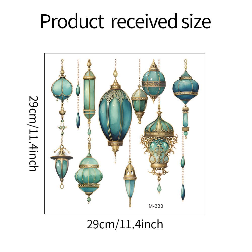 Removable Retro Green Decoration Bedroom Wardrobe Window Wall Sticker Self-Adhesive Decals