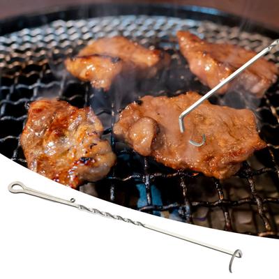 Nerezový grilovací hák na mäso, obracač na mäso, ergonomický hák na grilovanie steakových rebier, kuracích mäsových výrobkov, kuchynských a grilovacích doplnkov.