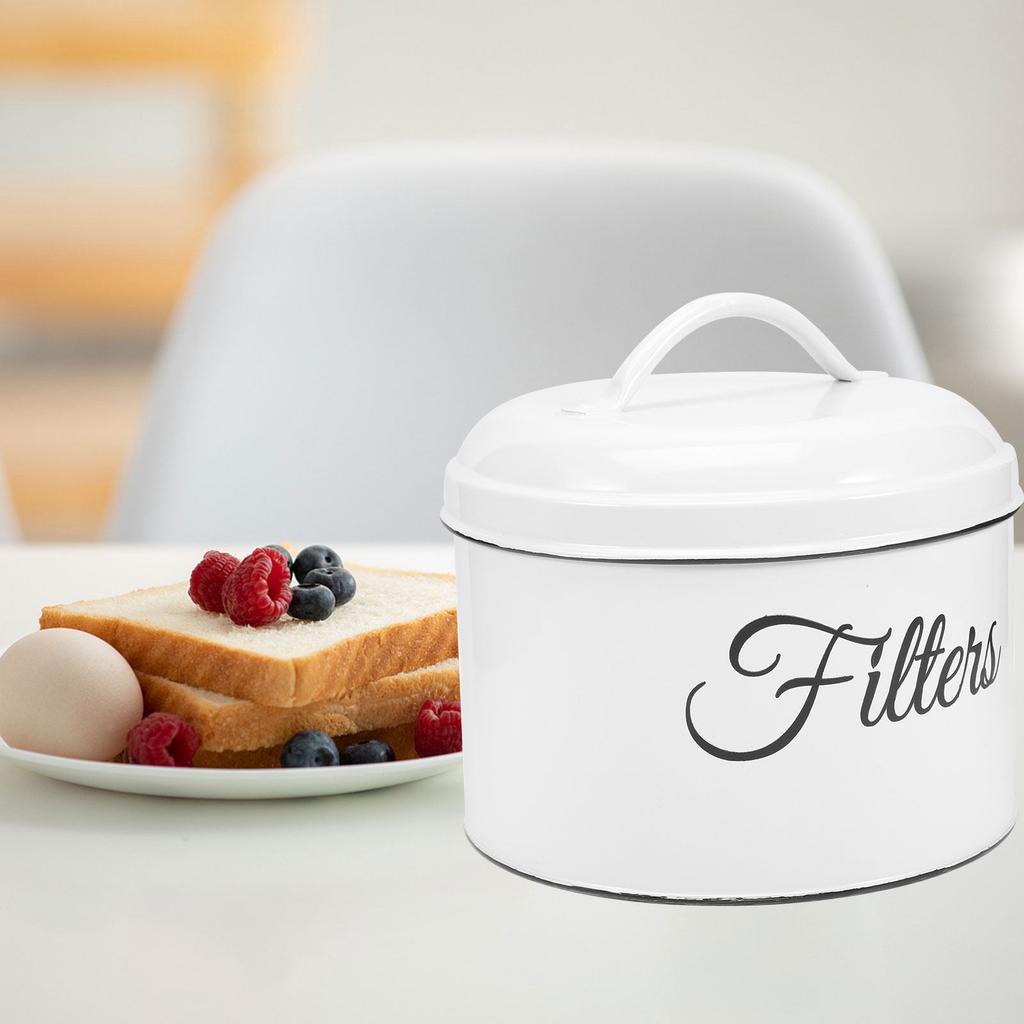 Sealed Metal Food Container for Coffee Beans Tea Biscuits Preserves Soybeans Dried Fruit Popcorn Flour Sugar Cereal Storage