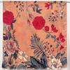 Color Block Retro Floral Cotton Linen Tassel Scarf for Women - Medium Thickness, Autumn/Winter Fashion Shawl