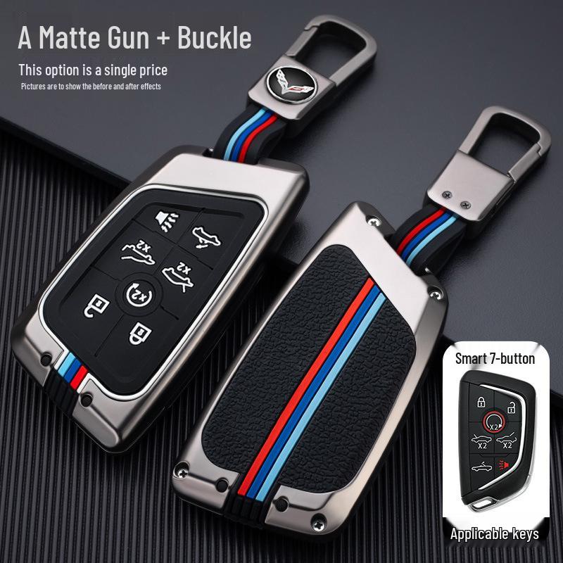 Funda para Mando de Llave Corvette C8 Coupé: Carcasa Metálica Protectora de Cobertura Completa
