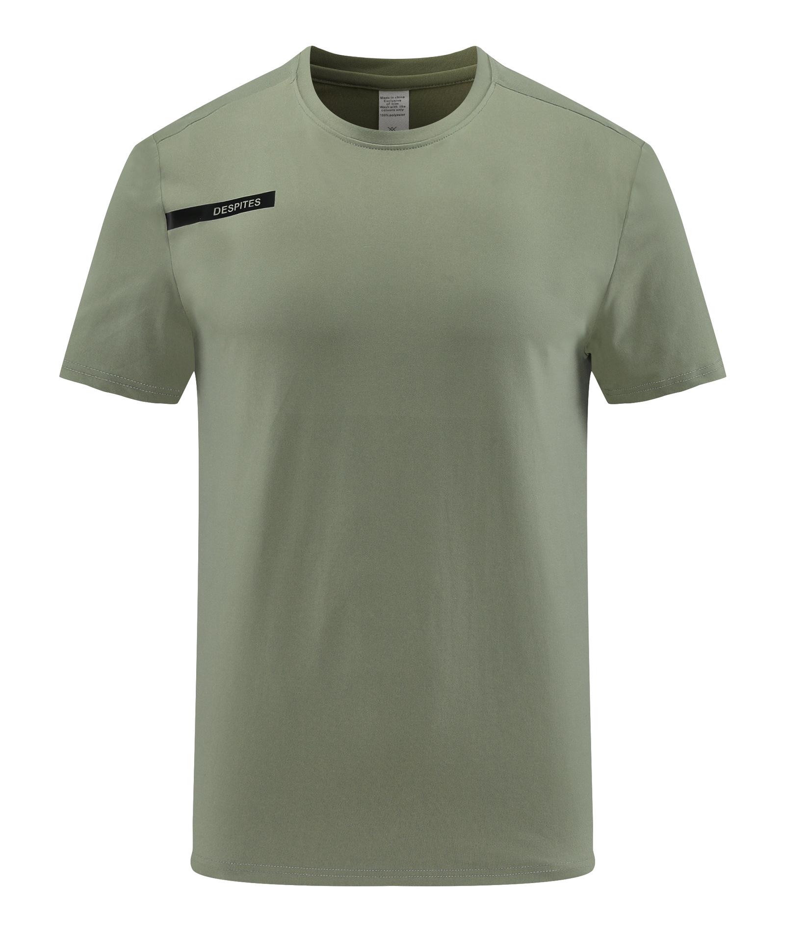 

Мужская спортивная футболка Di Family быстросохнущая свободного кроя - Дышащая для бега и фитнеса на открытом воздухе, с коротким рукавом XL зелёный