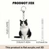 Lovely Cat Keychains Flat 2D Acrylic Pendant Children Funny Keychains Girl's Schoolbag Ornament