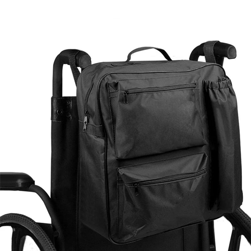 Wheelchair Hanging Large Capacity Bag Disabled Aid Carry Backpack Multifunction Waterproof Wheel Chair Shopping Storage Pouch