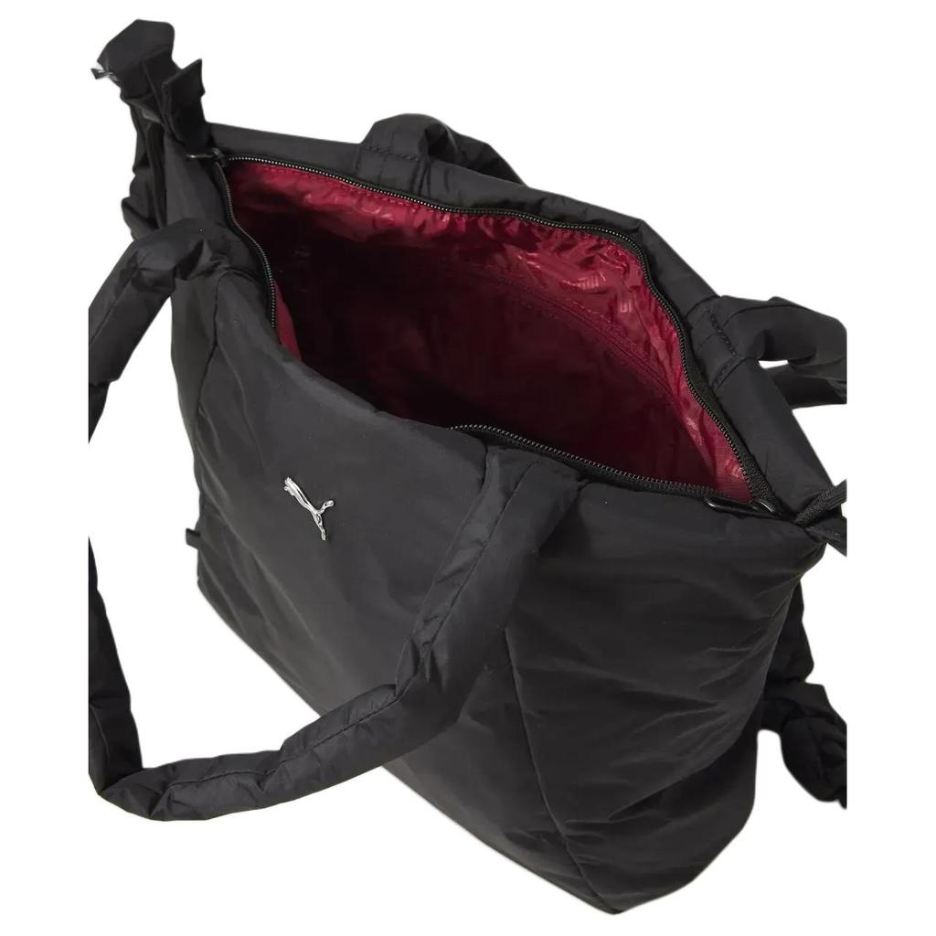 Puma Logo Tote Bag Women Tote Bags Black 091444-04