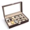 Simple Transparent Lid Large Capacity Watch Glasses Box Store 6 Watches and 3 Glasses