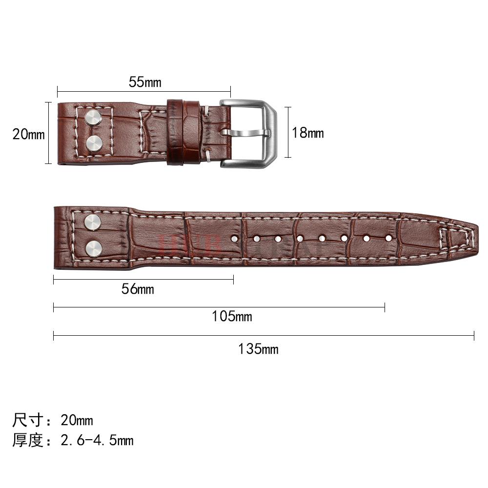 20mm 22mm 21mm for IWC Pilot Watch Band Cowhide Strap Steel Pin Buckle Accessories for Men Women High Quality Wrist Bracelet