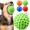 Balles sonores en nid d'abeille pour chien colorées, Balles sonores pour animaux de compagnie en caoutchouc souple résistant aux morsures, Balles jouets à lancer faciles à nettoyer