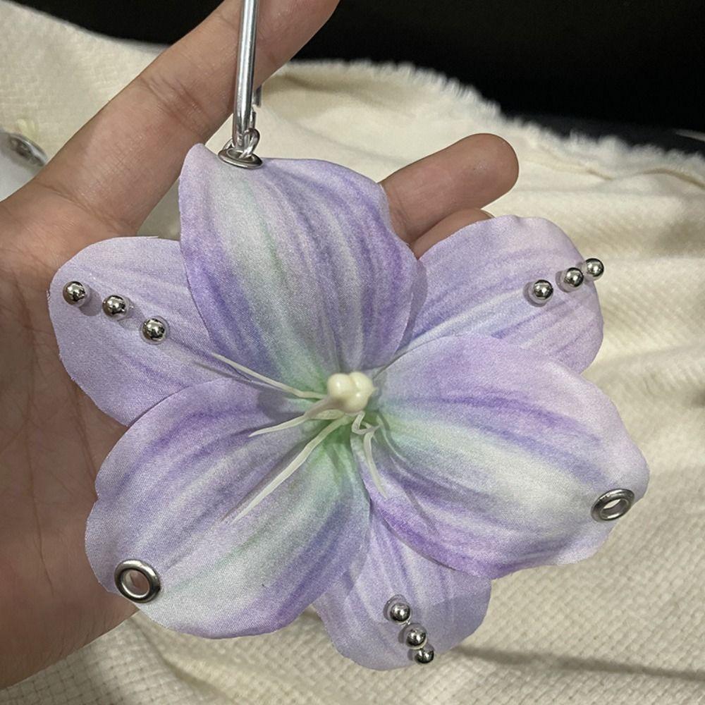 Keychains Imitation Flowers Pendant Keyring Bag Pendant Key Hanging Flower Keychain  Gift Jewelry