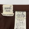 HERMES Lemaire period brown wool random tuck layered medium skirt skirt 36 BrownUsed