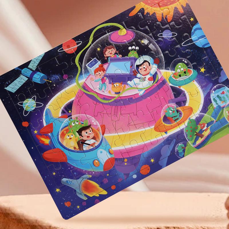 60 Piece Children's Puzzle Anime Cartoon Flat Puzzle Puzzle Puzzle Puzzle Board for Early Childhood Education Puzzle Building Bl