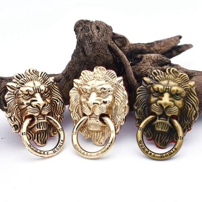 Creative Lion Shape Alloy With Back Glue Retro 360 Degree Rotating Door Handle Cabinet Pulls Mobile Phone Holders Drawer Konbs