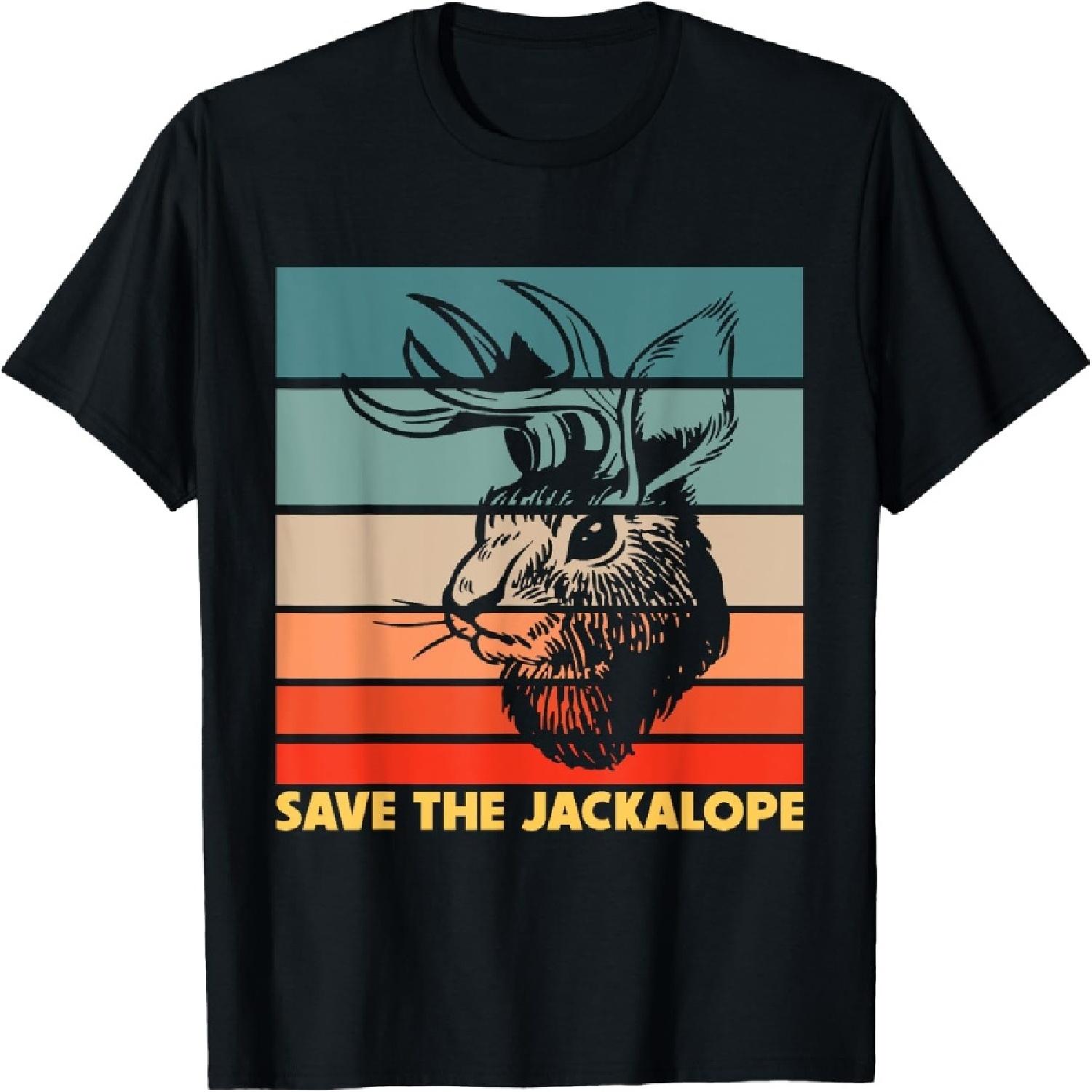 Save The Jackalope Cryptid Jackrabbit Rabbit Bunny T-Shirt(14) XXXXXL разноцветный