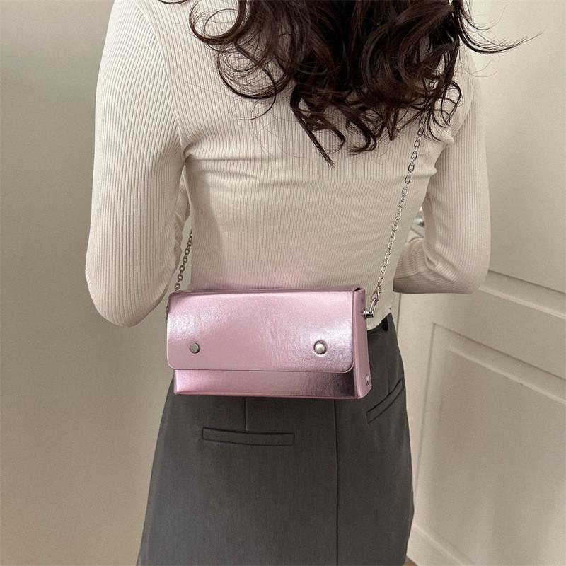 Trendy Chic Small Square Shoulder Bag For Women Stylish Pu Material Fall Fashion