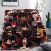 1Pc Cartoon Print Flannel Blanket, High Quality Comfortable for All Seasons, Home Decor, Warmth and Comfort, Perfect for Christmas Birthday Gift