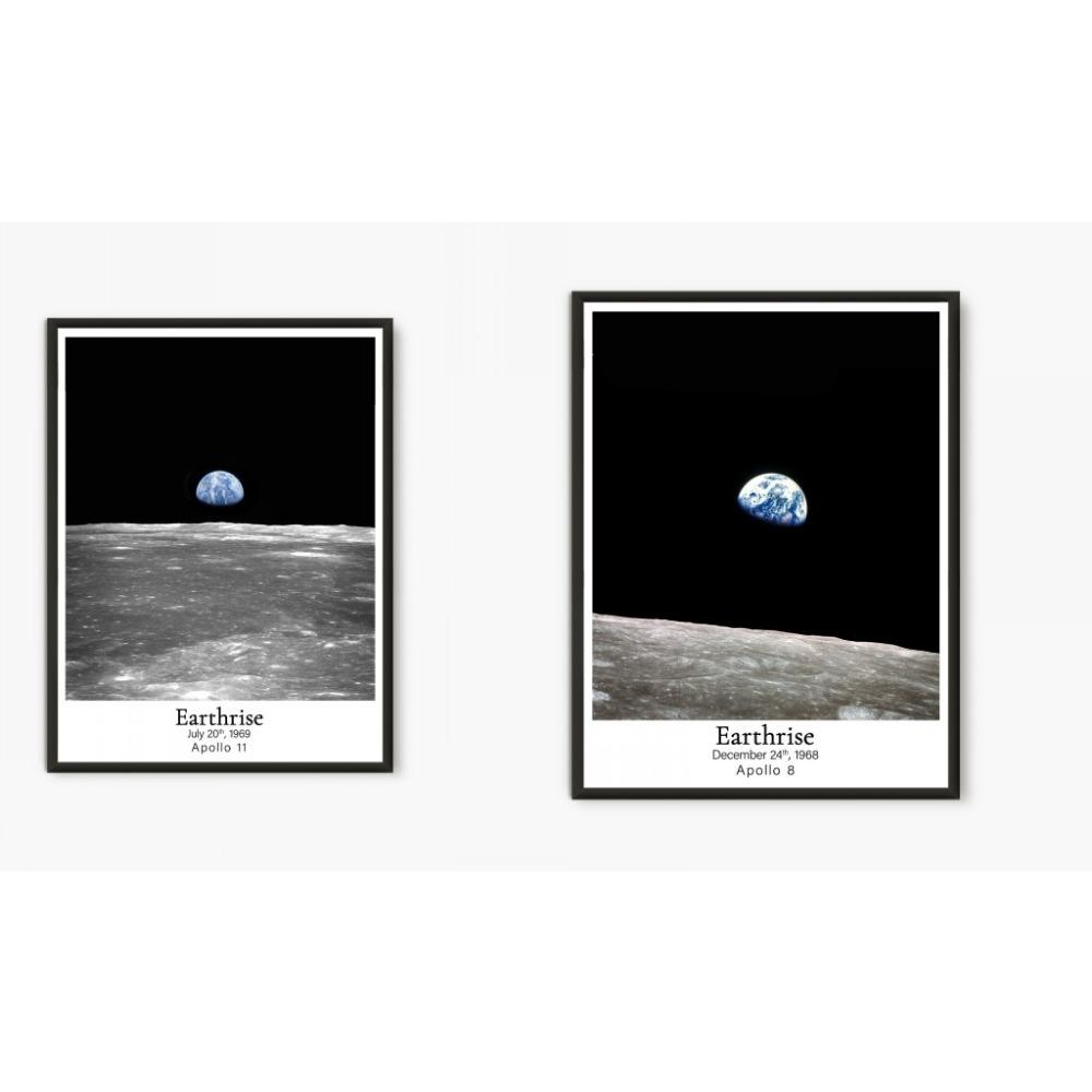 Nasa Vintage Prints Earthrise Photo Apollo 8 Apollo 11 Space Canvas Painting Kids Room Living Room Bedroom ation