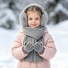 Windproof Kids Earmuffs Scarf Set Cold-proof Knit Scarf Gloves Set Winter Accessories Set  Winter