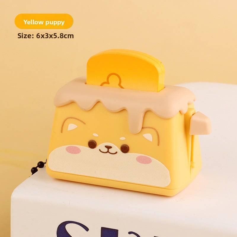 

Capybara Creative Panda Keychain With Mini Bread Maker Design For Kids Gift Yellow Dog