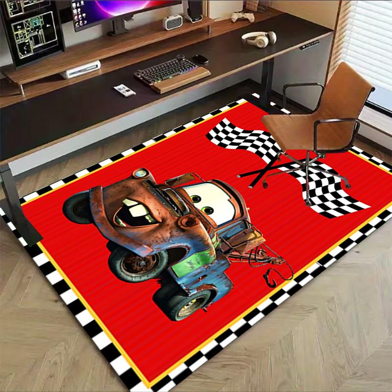 1pc Car Adventure Friendship Carpet for Playroom Bedroom Living Room Sofa Home Decor,kids Game Area Rug Non-slip Floor Mat Y72930